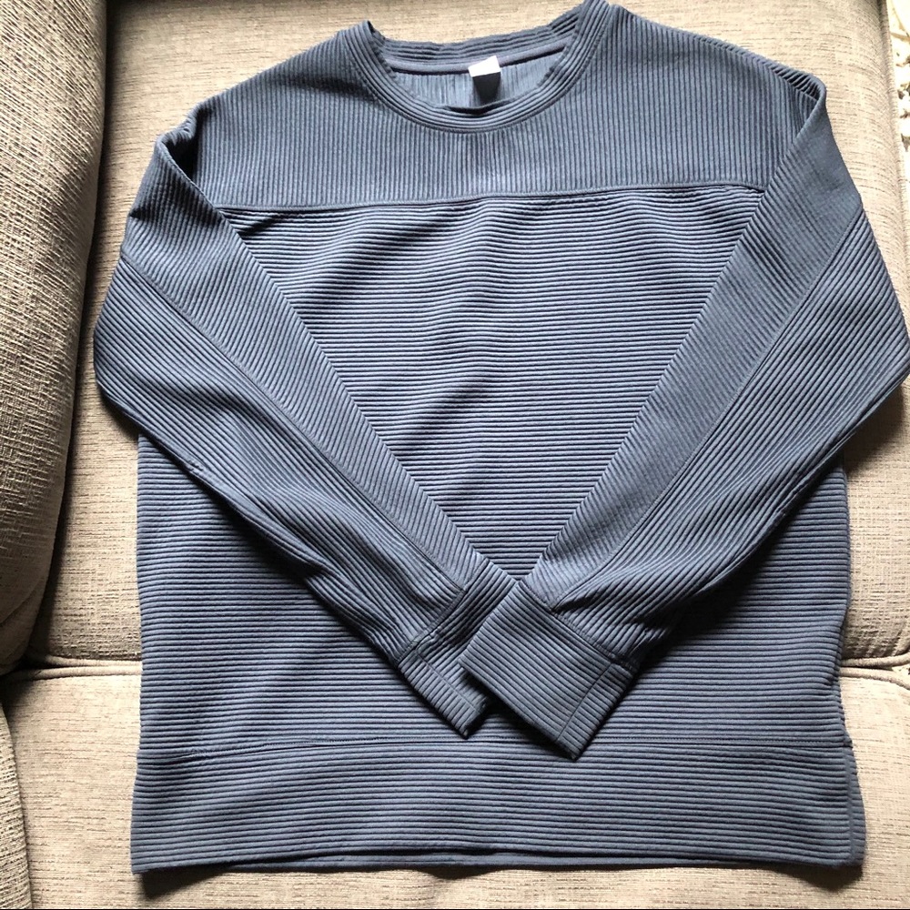 GAP | gapfit navy ribbed textured pullover S